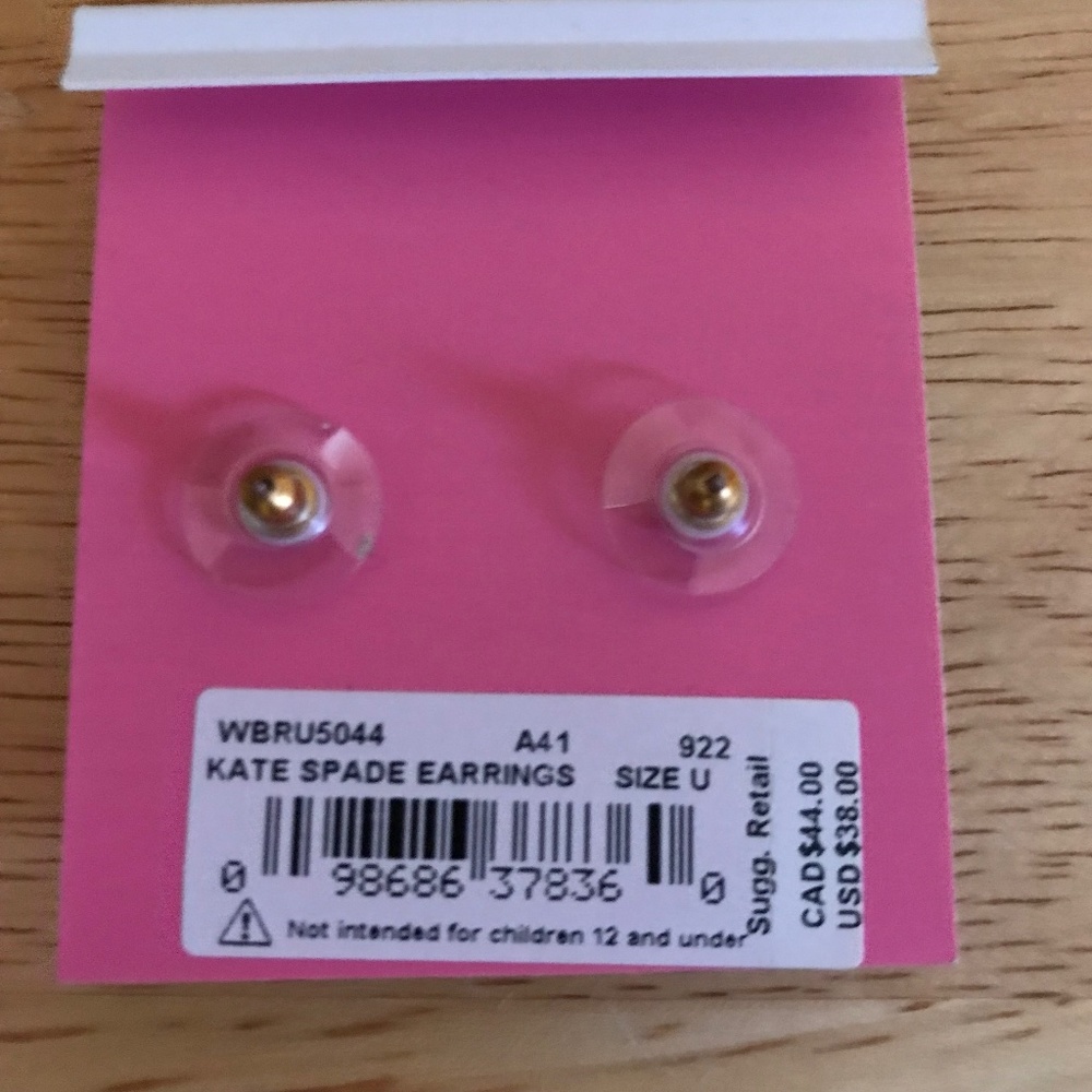 Kate Spade New York Square Stud Earrings New With Tag Style Number WBRU5044 - Picture 4 of 9